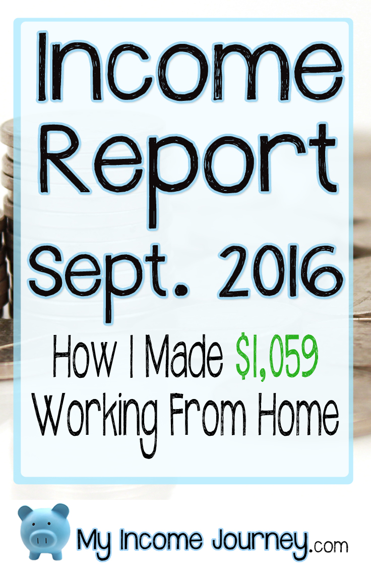 September 2016 Income Report