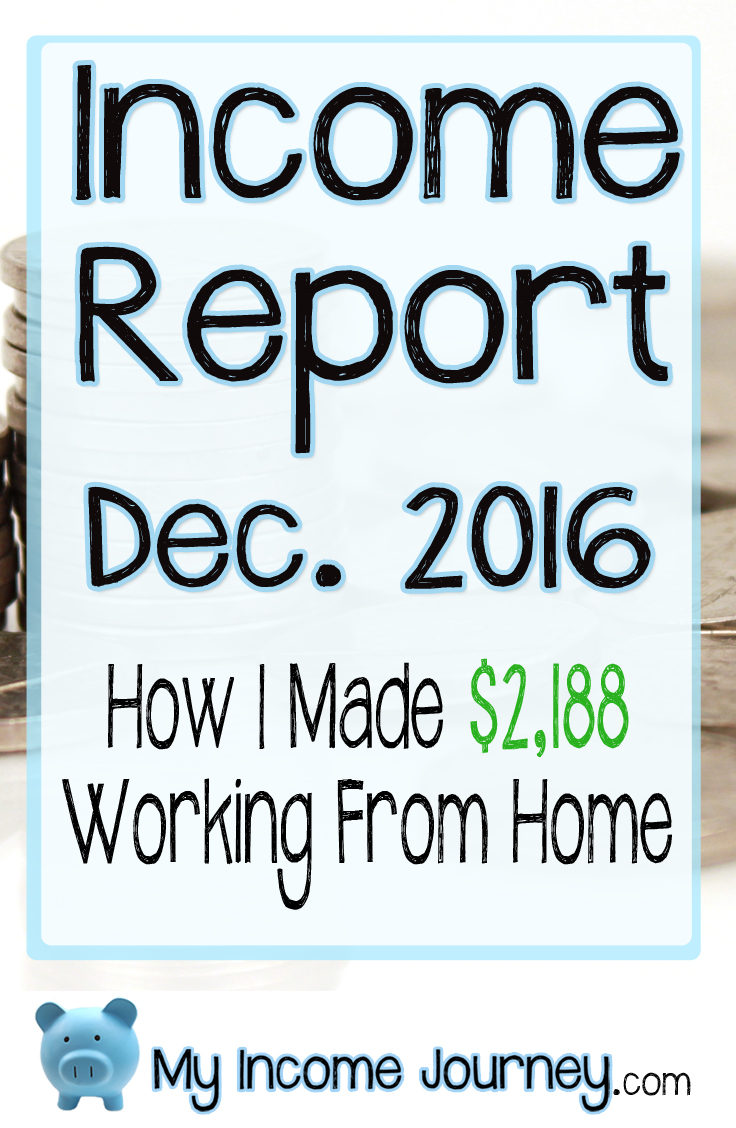 December 2016 Income Report